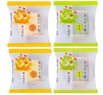 Amazon.co.jp: 【お試し4個】文明堂 カステラ巻 （ハニー2＆抹茶