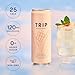 TRIP Lightly Sparkling Adaptogen Drink, Non Alcoholic Drink with Magnesium, Ashwagandha, Lions Mane & L Theanine, No Added Sugar Mocktail, Vegan, Peach Ginger, 12 Oz, 12Pk