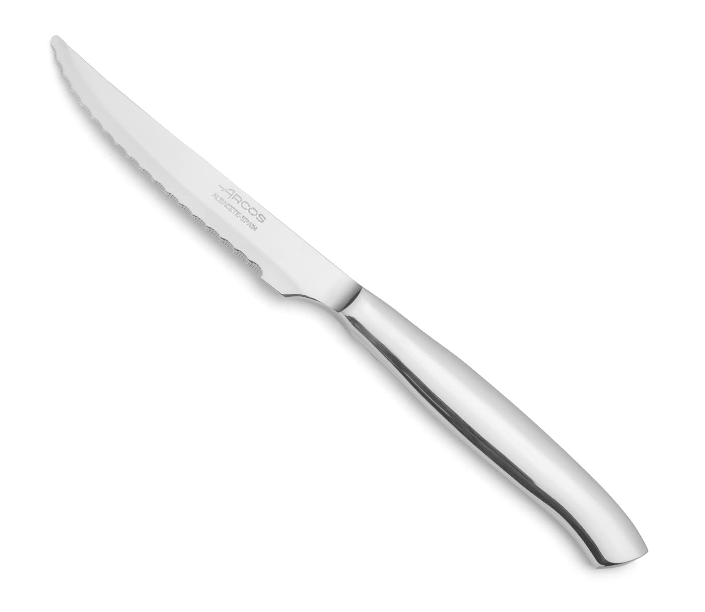 Arcos Couteau de Table - Lame Dentelée Acier Inoxydable 11 cm - Idéal pour Viandes - Monobloc Acier Inoxydable - Série Couteaux