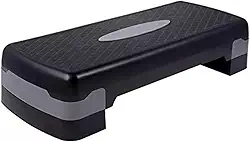 Step de Academia para Exercício Aeróbico 67 x 28 x 10-15cm com Regulagem de Altura Premium Rubber Fit