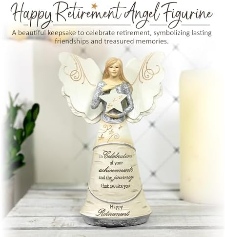 Pavilion Gift Company 82375 Celebration of Retirement Angel Figurine, 6-1/2"