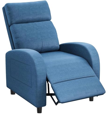 Image of Homall Recliner Chair, Recliner Sofa Fabric for Adults, Blue Recliners
