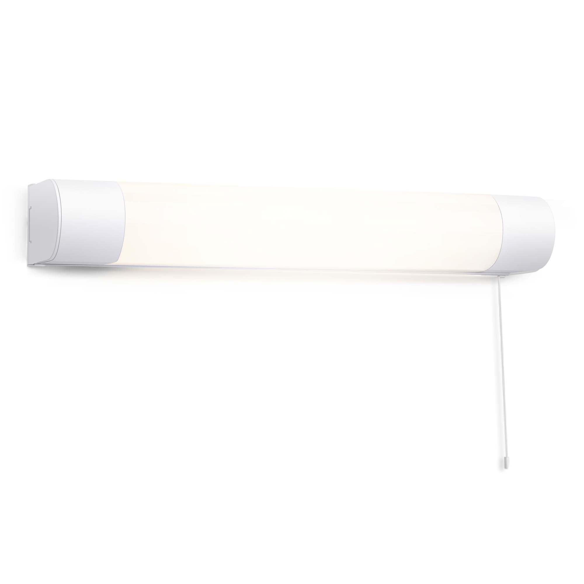 IMVSINCERE LED Bathroom Mirror Light 6W, 4000K IP44 43CM, Wall Shaver Light with USB & 2-Pin/Shaver Socket, Pull Cord Switch, 500LM for Hotel Toilet Shower Room