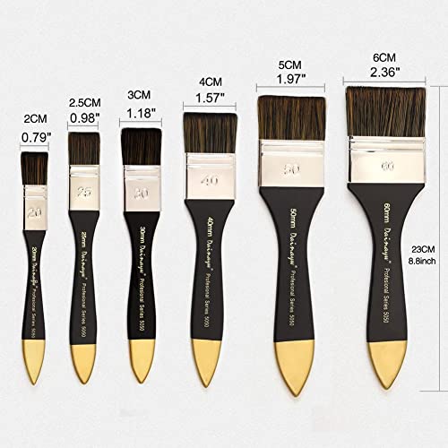 Dainayw DN-0918BS Artist Flat Paint Brush-Large Wash Brushes Set thumb #1