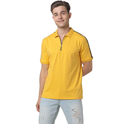 Image of CAHOOT Men Red Striped Casual T-Shirt