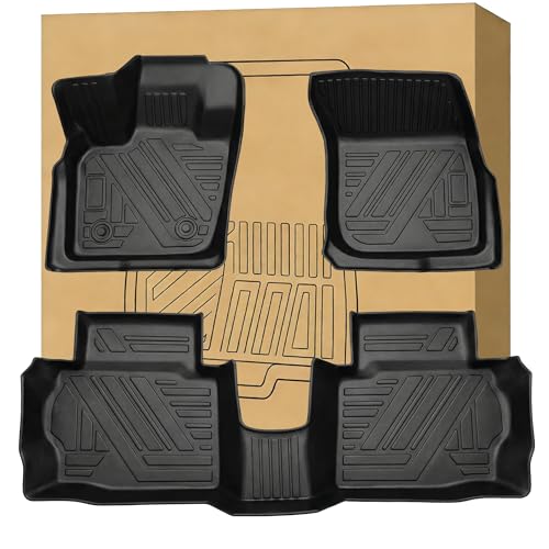 Aiqiying Floor Mats Compatible with Ford Fusion 2013-2020 ModelsAll Weather Carpet Liners Waterproof Durable Custom-Fit Front Rear Rows Full Set Protection TPE Accessories