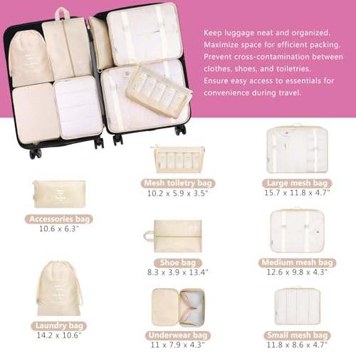 Image of 13 Piece Luggage Sets, Lightweight Suitcases with Dual Spinner Wheels, Carry-On & Check-In Sizes for Travel and Business (pink)