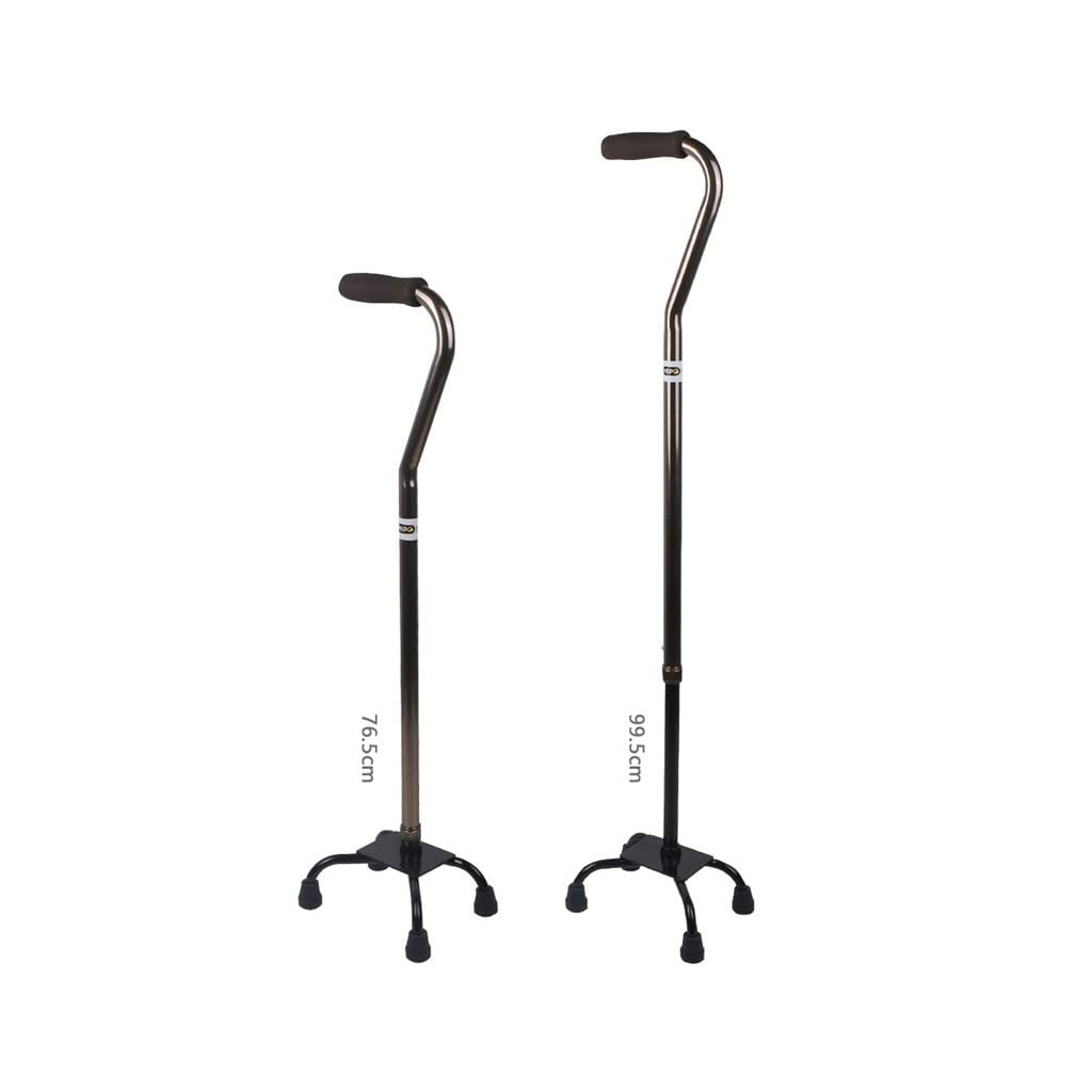 Bastón de Cuatro Patas de aleación de Aluminio for Ancianos, bastón de Cuatro Esquinas for discapacitados, bastón telescópico for Ancianos