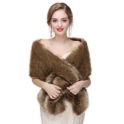 Women's Wedding Shawl Faux Fur Scarf Wraps for Evening/Party/Show