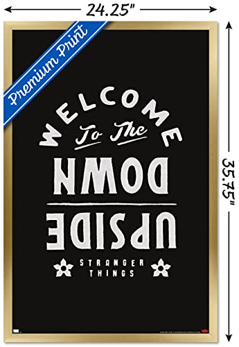 Poster Stranger Things encadré doré édition luxe Trends International 56x86cm
