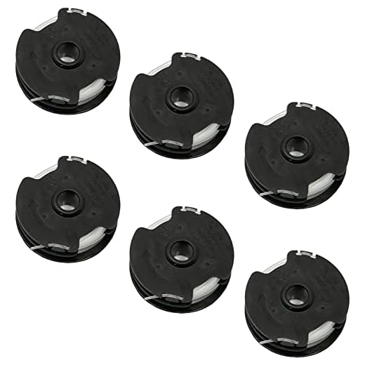 5 bobinas de hilo, bobina de recambio, apto para cortadoras de césped Parkside, cortadora de hierba, PRT 550 A1 LIDL IAN 311404, PRT 550 A2, PRT 550 A3, PRT 550 A5, PRTA 20-Li B2, PRTA 20-Li C3