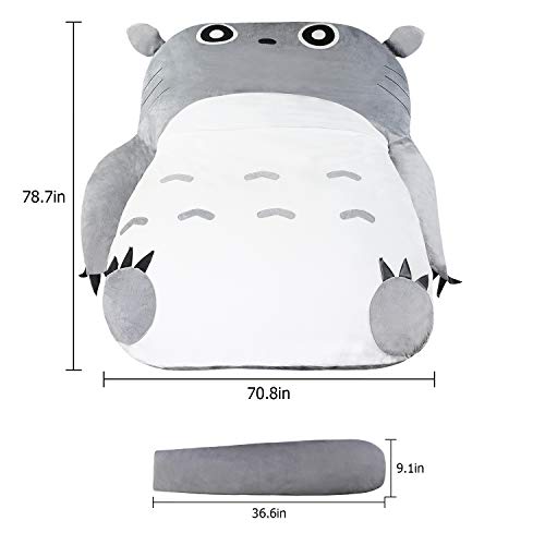 Totoro Double Bed Sleeping Bag Pad Sofa Bed Mattress for Both Kids Or Adult (. - Thumbnail 7