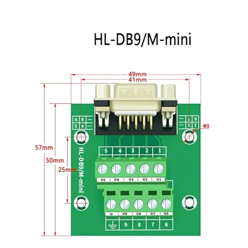 Módulo DB9 para riel DIN horizontal que optimiza espacio en tableros 4