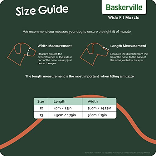 Safe Baskerville Wide Fit Muzzle, Size 12, For Broad Nosed Dogs, Boxer, Rottweilers, Breathable, Dog Can Pant And Drink, Prevents Biting, Dog Training Muzzle For Medium And Large Dogs #TOP4