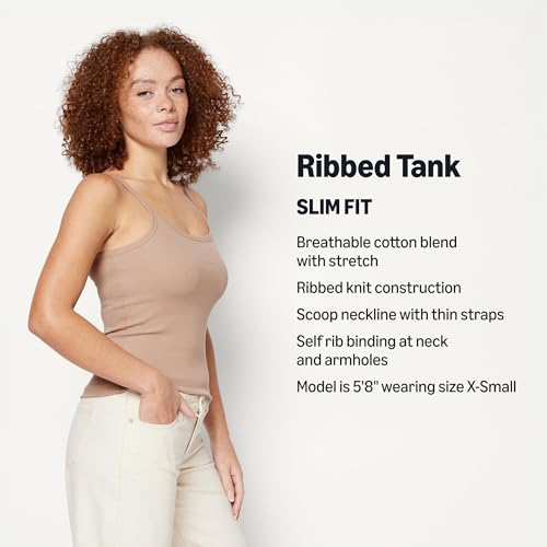 Image of Amazon Essentials Women's Slim-Fit Ribbed Tank Top