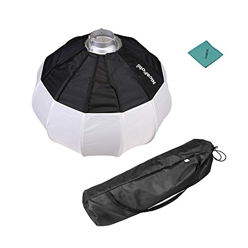 NiceFoto Caja con Forma de Bola Softbox Estilo de Linterna Plegable de 50 cm / 20 Pulgadas Caja Suave con Montaje Bowens Instalación portátil para Speedlite Studio Strobe Flash