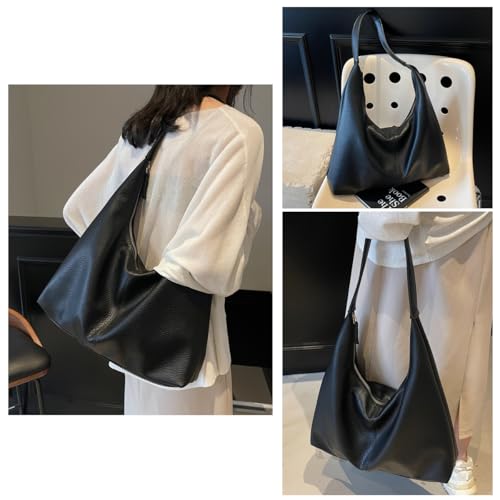 Bolso Hobo para mujer en PU cuero suave con cierre miniatura 2