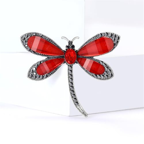 Image of Dragonfly Resin Brooch Lapel Pins for Women Girls Cute Elegant Animals Brooches for Dresses Suit Hat Bag Fashion Trendy Jewelry Ceremony Banquet Decoration