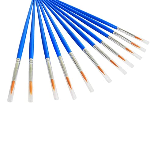 50 Pcs Pointed Round Brushes Set For Kids/Students/Starter/Teens/Children ，Detail Paint Brushes Bulk For Art Class Painting/Painting Party/Acrylic Oil Watercolor，Short Plastic Handle Paintbrushes #TOP6