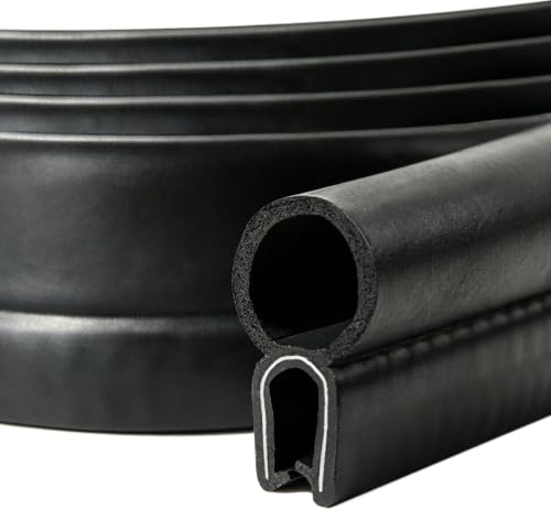 Tintvent Car Door Seal Strip with Top Bulb 10Ft, Fits 1/16"-2/25" edge