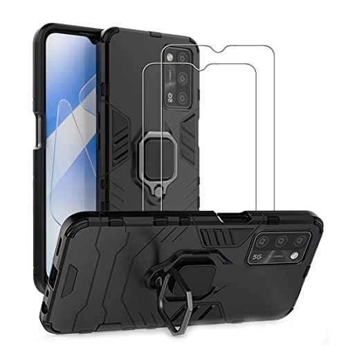 Coque pour Oppo A16/OPPO A16S Cover + Verre Trempé Protection écran Film Housse Etui Armure TPU+PC Protection Cover Cover