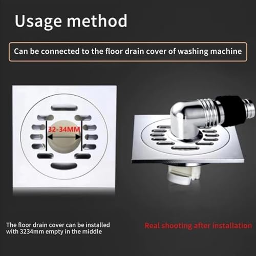 Couvercle de vidange de sol pour machine à laver empêche reflux