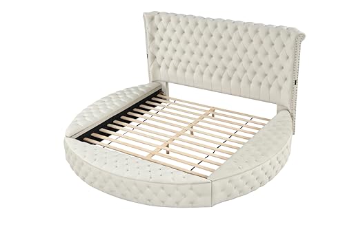 Lpkrpl BED001 Luxury Round Bed Frame Queen thumb #6