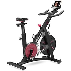 Bicicleta Spinning Xiaomi Xplorer Yesoul S3 Negro, Bicicleta Estacionaria para Ejercicios en Casa, Transmisión por Correa, Asiento Cómodo, Resistencia Magnética Ajustable, con Ruedas