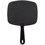 ForPro Professional Collection Premium Hand Mirror with Handle, 6.3" W x 9.6" L, Multi-Purpose Handheld Mirror with Distortion-Free Reflection, Black - Image 2