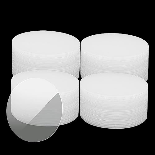 Image of 80 Pieces 2 Inch Clear Acrylic Circle, 50mm Transparent Acrylic Discs Round Plastic Sheet Blank for Keychain, Painting, Signs