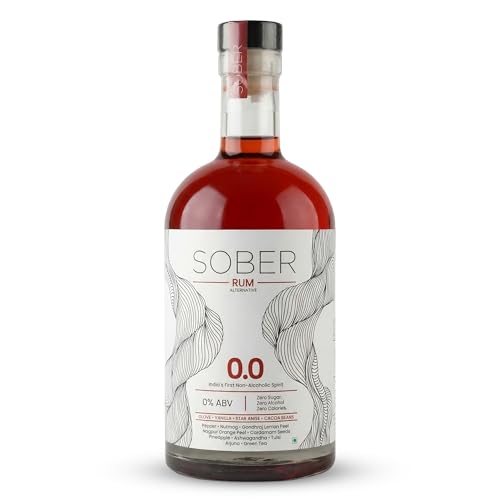 Image of SOBER Rum Alternative | 0.0% ABV Zero Alcohol Drink | Sugar Free Zero Calorie | Premium Non Alcoholic Rum with Caramel Vanilla Spice Notes | Alcohol Free Spirit for Mocktails & Mixers | 750ml