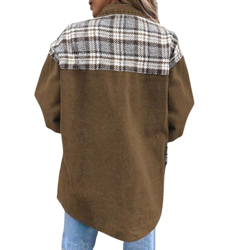 Oversized Denim Jacket Women Casual Button Down Shacket Long Sleeve Boyfriend Jean Jacket Trendy Western Work Coats3