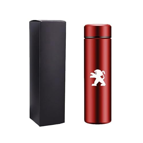 YNEION Smart Thermos Cup, für Peugeot 307 2005-2008 Auto Thermosflasche LED Digitale Temperaturanzeige Thermoskanne,B