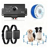 KinWarmth Electric Dog Fence System Pet Containment System Underground Dog Tone Shock Boundary Containment Waterproof Adjustable Training Collar for Small Medium Large Dog