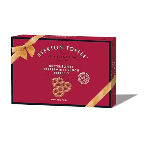 Everton Peppermint Crunch Butter Toffee Pretzels, (8.5 oz. Gift Box