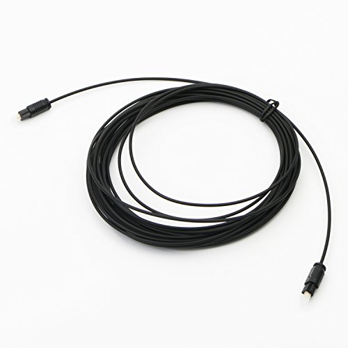 Câble audio optique SPDIF TosLink 8 m noir pour connecter votre home-cinéma de salon
