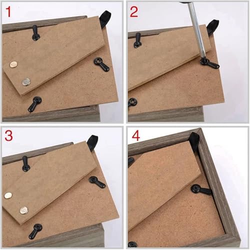 Image of Picture Frame Backing Clips 600 PCS Picture Frame Turn Button Fasteners Set, Picture Frame Backing Clips Photo Frame Hardware Clips for Hanging Pictures