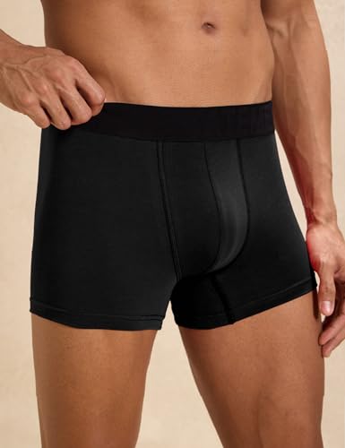 Image of Super Combed Cotton Regular Fit Solid Antibacterial Trunks with No Marks Waistband (Pack of 3)