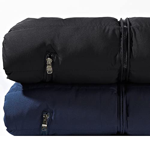 WENKOMG1 Men's Winter Down Vest, Autumn Warm Cotton Coat Solid Colour Zip Up Jacket Sleeveless Soft Lightweight Outerwear3