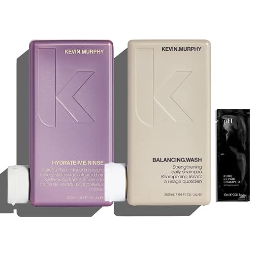 Kevin Murphy Balancing Wash Shampoo and Hydrate-Me Rinse 8.4oz Duo | pH Laboratories Pure Repair Shampoo 10ml