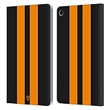 Head Case Designs Schwarzer Rennenwagen Transportmittel Farbig Leder Brieftaschen Handyhülle Hülle Huelle kompatibel mit Fire HD 8 (2015) (2017) (2018)