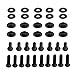 Possbay Motorcycle Fairing Bolt Kit Possbay Complete Fairing Bolts Screws Kits Fit for Suzuki GSXR1000 2007-2008 Mounting Kits Washers Nuts Fastenings Clips Grommets (Black)