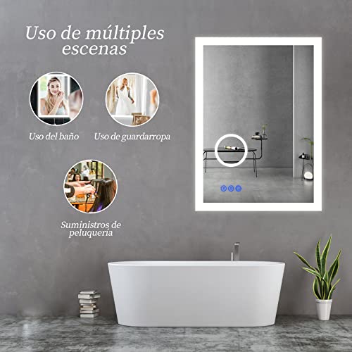 Ruinnykai-Espejo-de-bano-con-retroiluminacion-LED-Espejo-antivaho-para-Maquillaje-con-Lupa-de-3-Veces-Interruptor-tactil-de-luz-Regulable-montado-en-la-Pared-HorizontalVertical-80-x-60-cm Ruinnykai-Espejo-de-bano-con-retroiluminacion-LED-Espejo-antivaho-para-Maquillaje-con-Lupa-de-3-Veces-Interruptor-tactil-de-luz-Regulable-montado-en-la-Pared-HorizontalVertical-80-x-60-cm