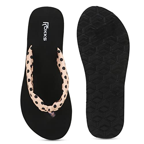 Image of ROKKS Woman's Fashionable Mid-Heel Sandals Flip-Flops Regular Wear Comfortable Slipper for Girls / Ladies(AE-Heel-031)