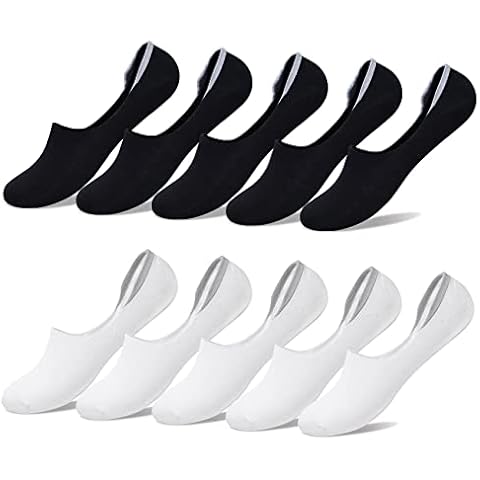 YouShow 10 Paar Sneaker Socken Damen Herren Füsslinge Schwarz Weiß 39-42 Cover