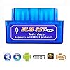Mini ELM327 OBD2 OBDII V1.5 Bluetooth Scanner, Automotive Diagnostische Scan Tool Compatibel voor IOS Android Auto…