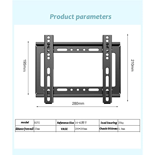 Support mural pour TV fixe résout le manque d'espace écran LCD max 20kg