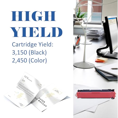 Toner H-Party 206X TONER CARTRIDGES 4 PACK HIGH YIELD 206X 206A Toner Cartridges 4 Pack High Yield M283Fdw Set Compatible Replacement For Hp 206X 206A Color Laserjet Pro Mfp M283Cdw M255Dw M283 M255 Printer Ink thumb #2