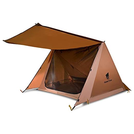 GEERTOP Tienda de Campaña 2 Personas, No se Necesitan Postes de Tienda, Montaje Rapido Cabe en Una Mochila para Senderismo Acampadas,Impermeable hasta 3000 mm