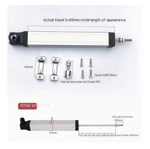 Potentiomètre linéaire 75mm pour ajuster la course d'une presse à injecter